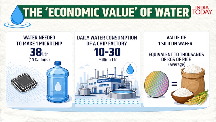 Infographic about water consumption.